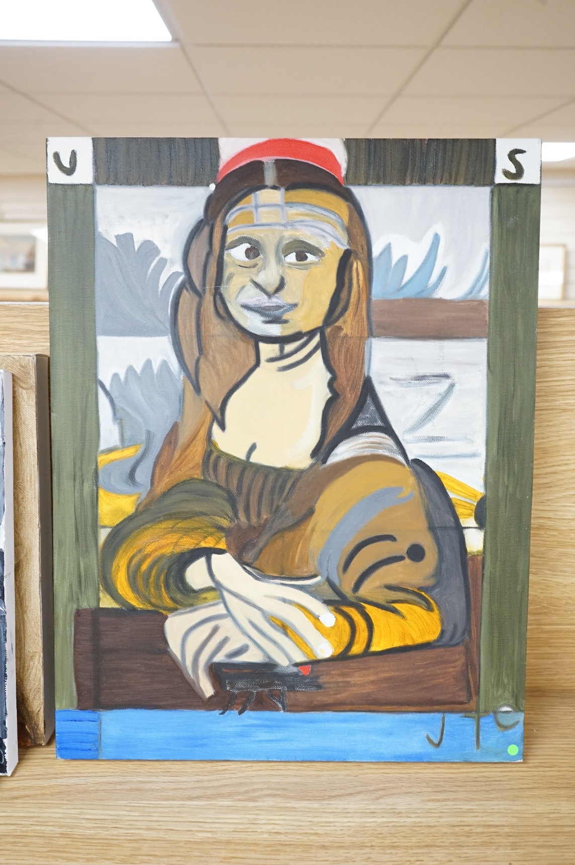 Four oils on canvas, Portrait studies to include examples by Hilary Evershed and Steven Mason, unframed, largest 46 x 35cm. Condition - good